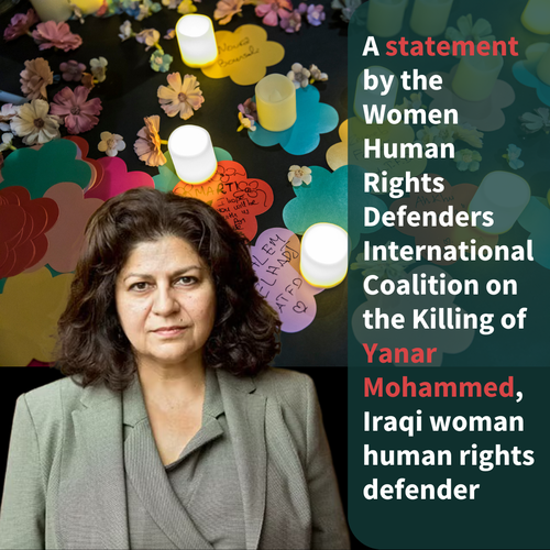 Statement on the killing of Yanar Mohammed, Iraqi woman human rights defender